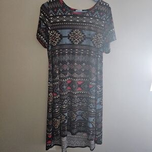Aztec te shirt dress.